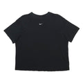 NIKE Womens Black Crop T-Shirt M Short Sleeve Crew Neck Sportswear