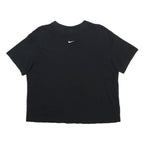NIKE Womens Black Crop T-Shirt M Short Sleeve Crew Neck Sportswear
