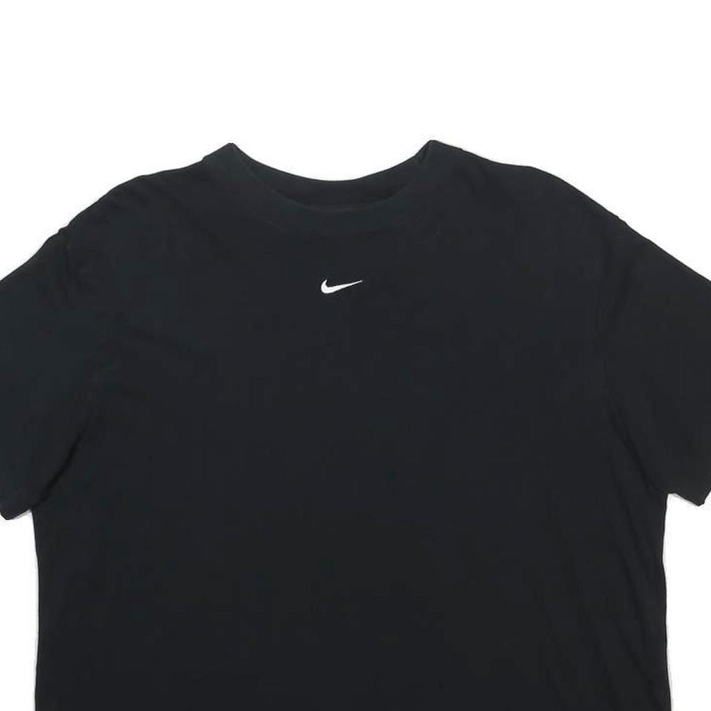 NIKE Womens Black Crop T-Shirt M Short Sleeve Crew Neck Sportswear