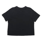 NIKE Womens Black Crop T-Shirt M Short Sleeve Crew Neck Sportswear