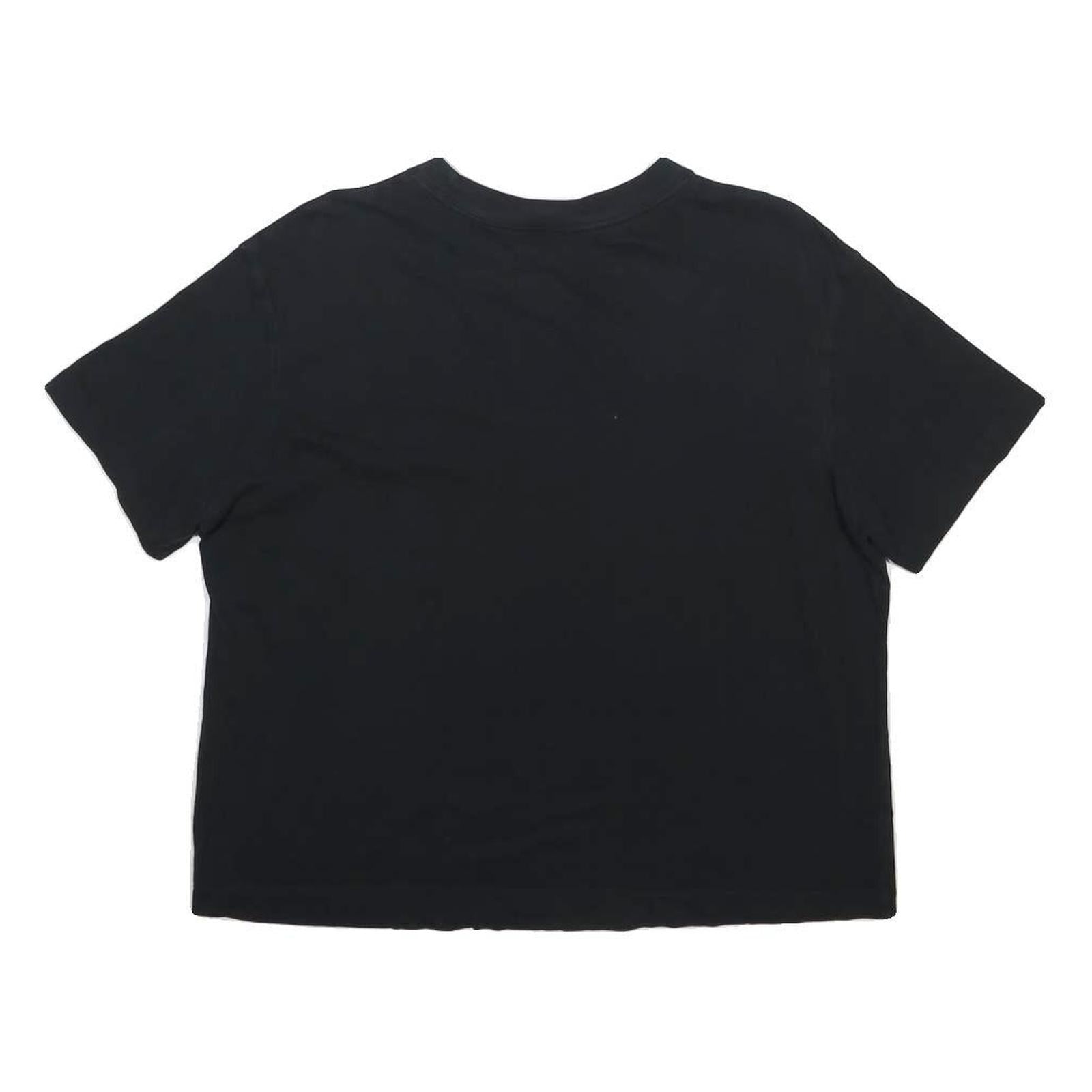 NIKE Womens Black Crop T-Shirt M Short Sleeve Crew Neck Sportswear