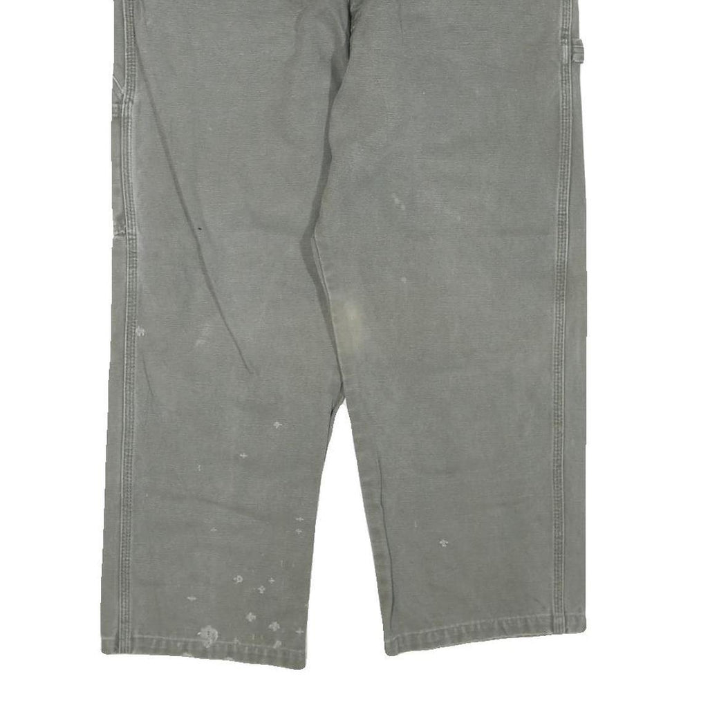 DICKIES Mens Regular Fit Straight Leg Denim Grey Cotton Blend W38 L23 Workwear