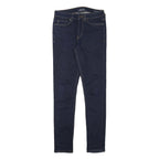 JACK WILLS Mens Slim Skinny Denim Dark Blue Cotton Blend Zip W28 L32 Stretch