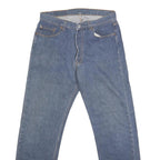LEVI'S Mens Blue Regular Straight Denim Jeans W32 L32 Classic Cotton Button Fly