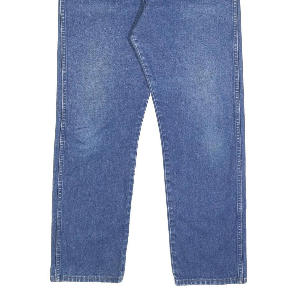 WRANGLER Mens Regular Blue Denim Jeans W33 L30 Classic Zip Closure