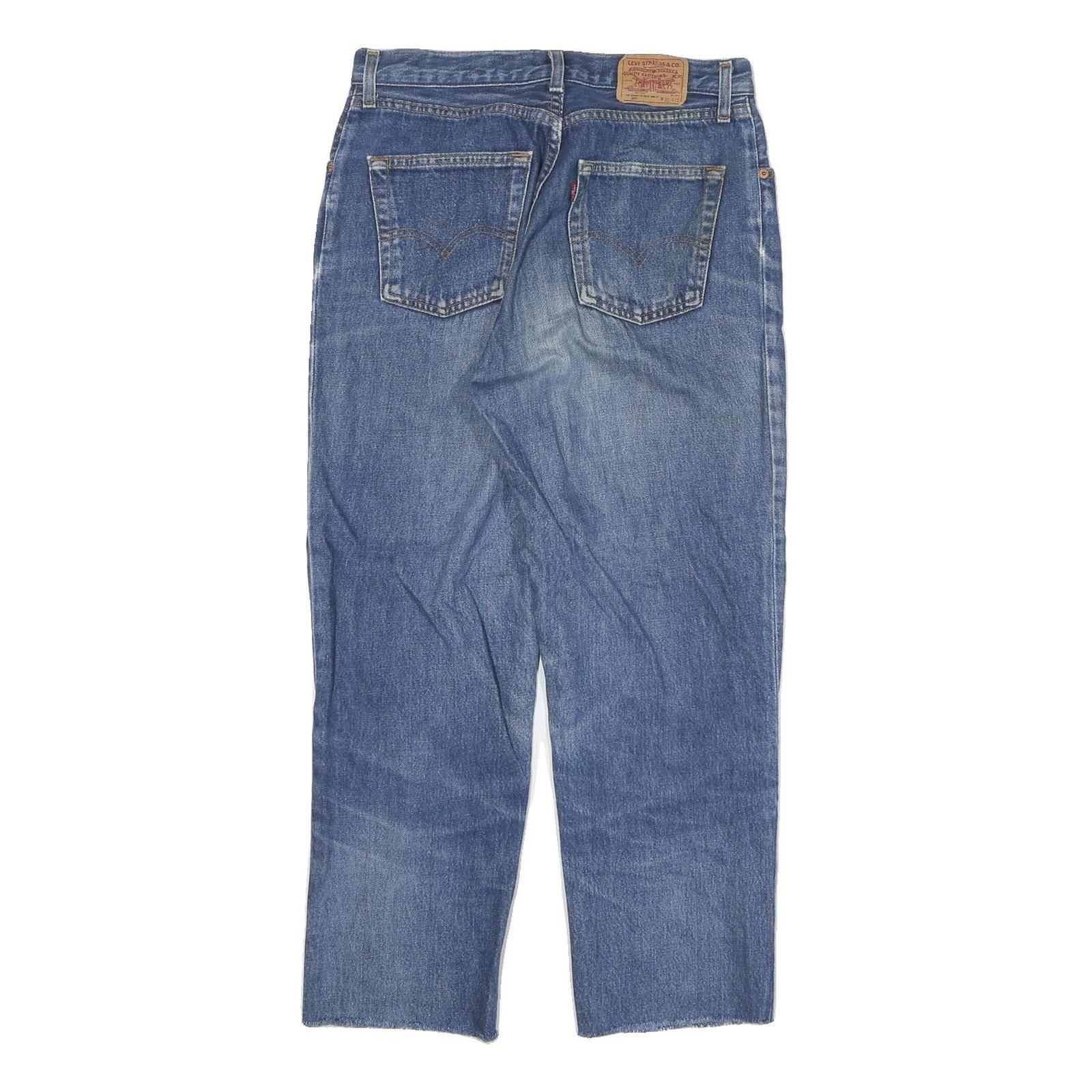 LEVI'S 901 Womens Jeans Blue Regular Straight Denim Medium W30 L25 Classic Fit