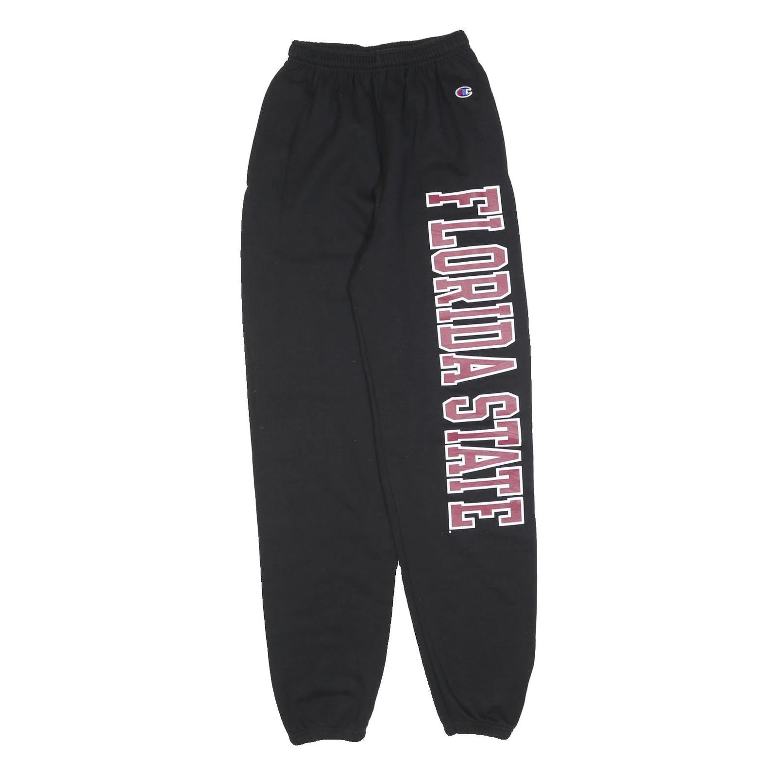 CHAMPION Womens Joggers Black Florida State Slim Tapered S W20 L30 Cotton Blend