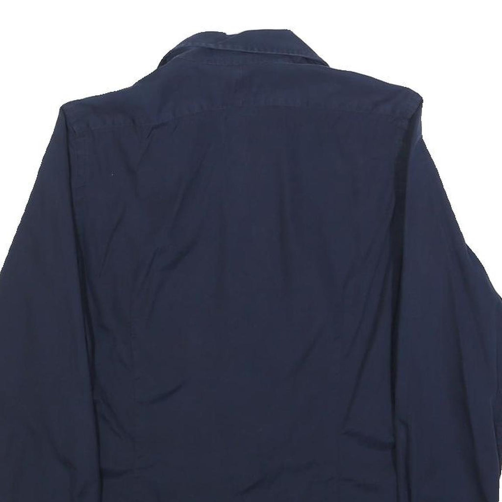 RALPH LAUREN SPORT Womens Blue Slim Shirt S Classic Embroidered Logo Button