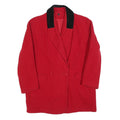 YESSICA Womens Red & Black Wool Button Jacket L Classic Tailored Fit
