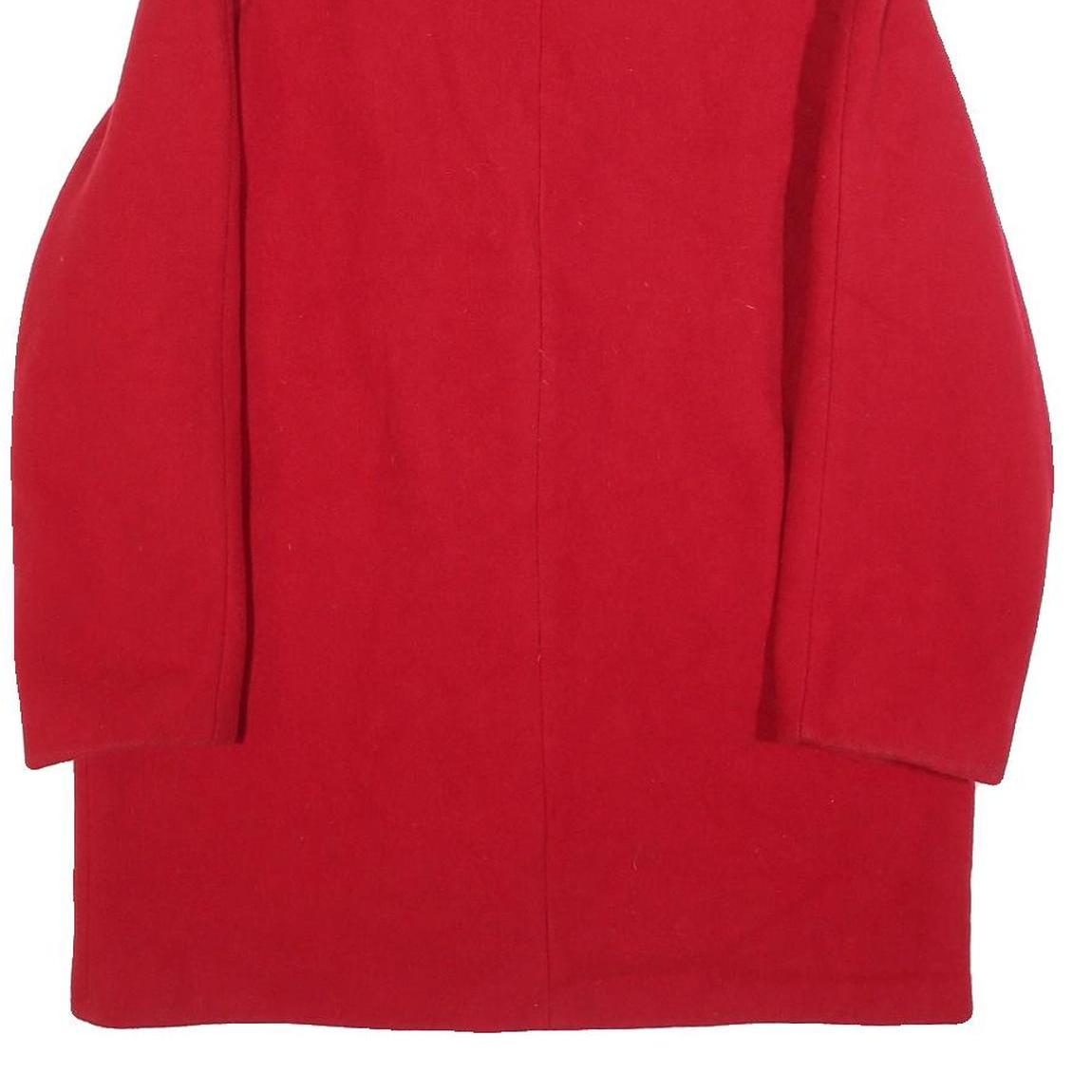 YESSICA Womens Red & Black Wool Button Jacket L Classic Tailored Fit