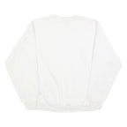 TEE JAYS Womens White BAMA Crew Neck L Cotton Blend Sweatshirt Casual