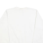 TEE JAYS Womens White BAMA Crew Neck L Cotton Blend Sweatshirt Casual