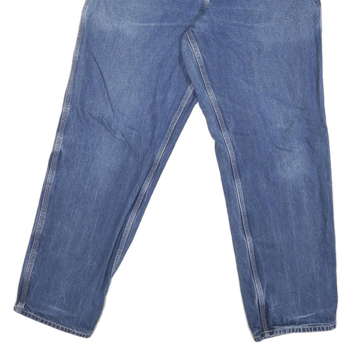 CARHARTT Mens Regular Fit Blue Denim Jeans W34 L29 Classic Cotton Zip Closure