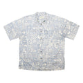 COOKE STREET Mens Blue & White Patterned Shirt L Casual Button Front Summer