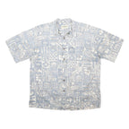 COOKE STREET Mens Blue & White Patterned Shirt L Casual Button Front Summer