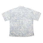 COOKE STREET Mens Blue & White Patterned Shirt L Casual Button Front Summer