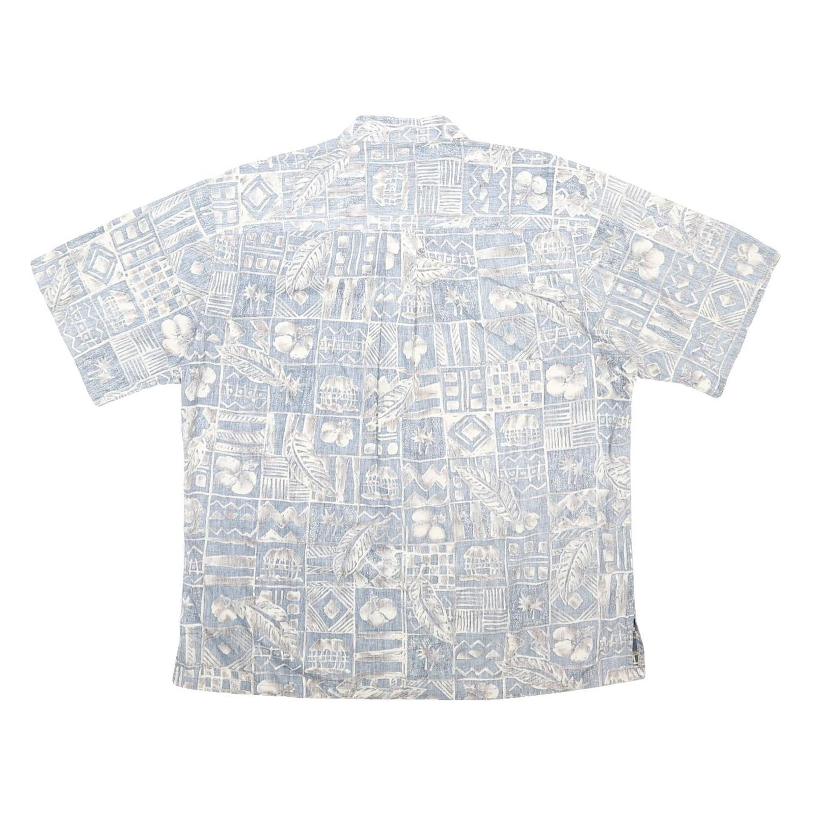 COOKE STREET Mens Blue & White Patterned Shirt L Casual Button Front Summer