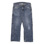 CARHARTT Mens Blue Regular Fit Straight Denim Jeans W32 L26 Button Closure