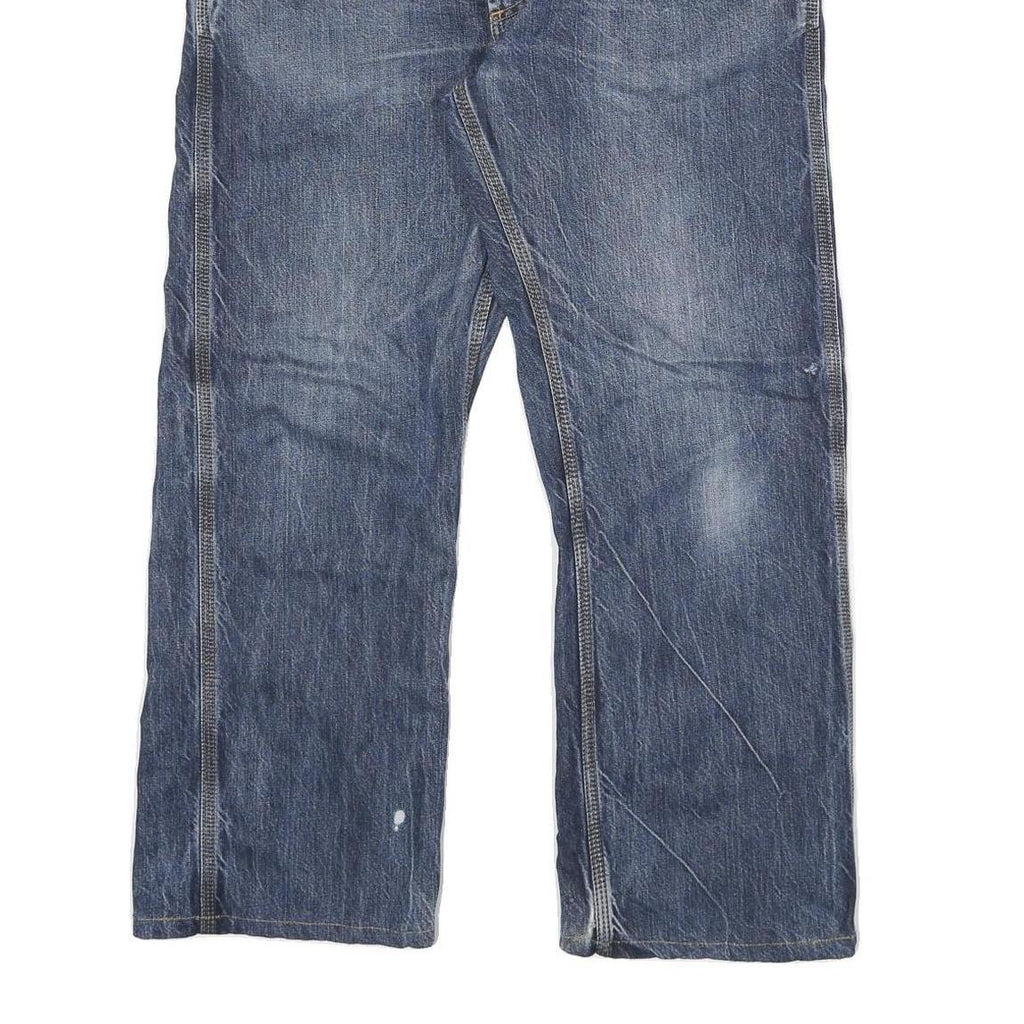 CARHARTT Mens Blue Regular Fit Straight Denim Jeans W32 L26 Button Closure