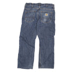 CARHARTT Mens Blue Regular Fit Straight Denim Jeans W32 L26 Button Closure
