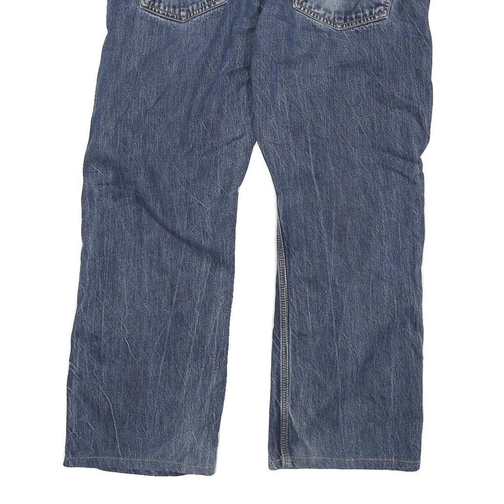 CARHARTT Mens Blue Regular Fit Straight Denim Jeans W32 L26 Button Closure