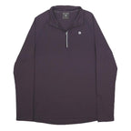 GYM & COFFEE Mens Black 1/4 Zip M Nylon Sleeve Sweatshirt Activewear
