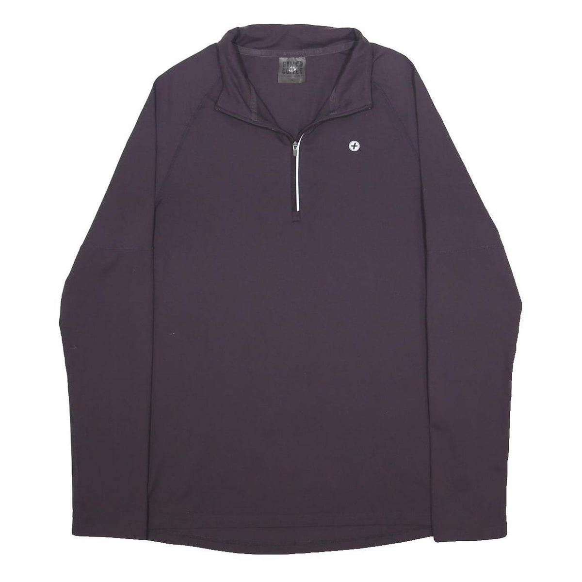 GYM & COFFEE Mens Black 1/4 Zip M Nylon Sleeve Sweatshirt Activewear