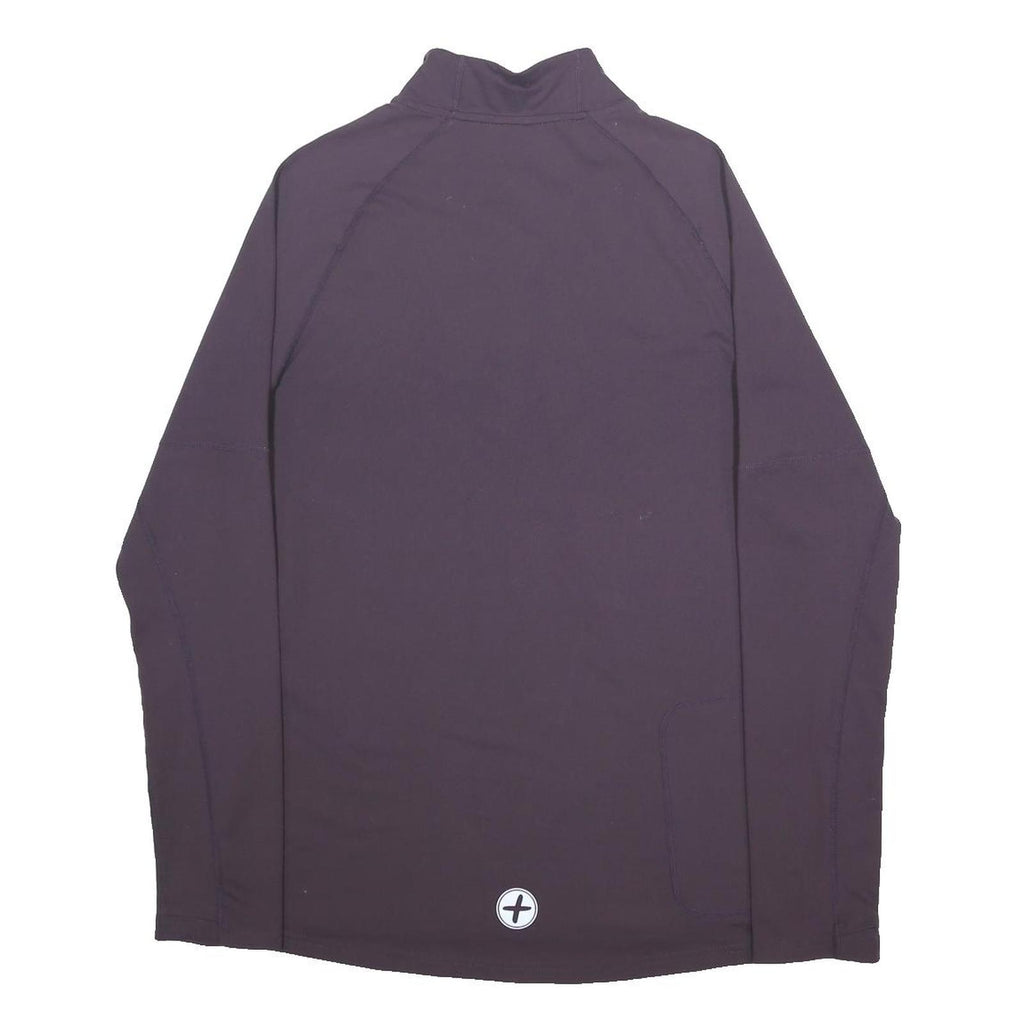 GYM & COFFEE Mens Black 1/4 Zip M Nylon Sleeve Sweatshirt Activewear