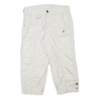 STYLE AND CO Womens Shorts White Casual Cotton Blend M W30 Functional Pockets