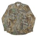 WRANGLER Mens Green & Brown Camouflage Pattern Shirt L Rugged Wear Outdoor