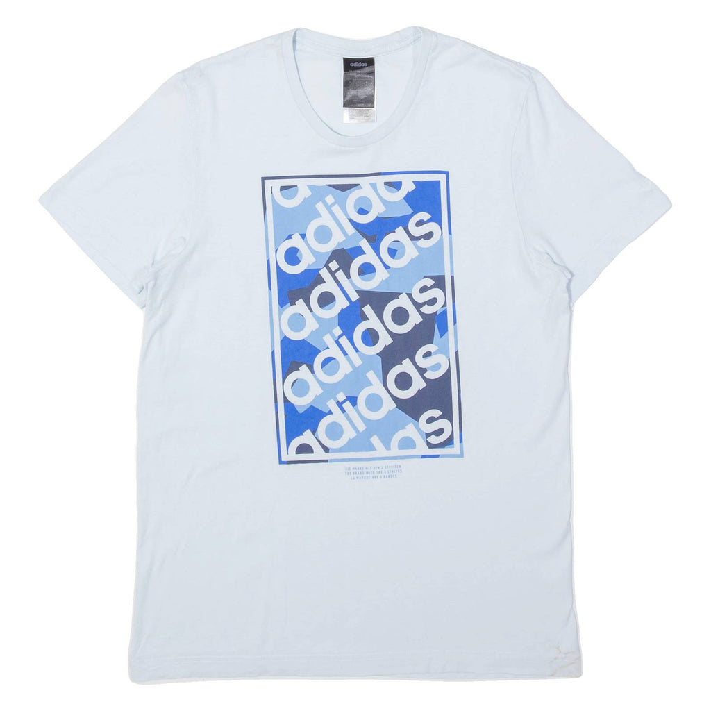 ADIDAS Oversized Mens T-Shirt Blue S