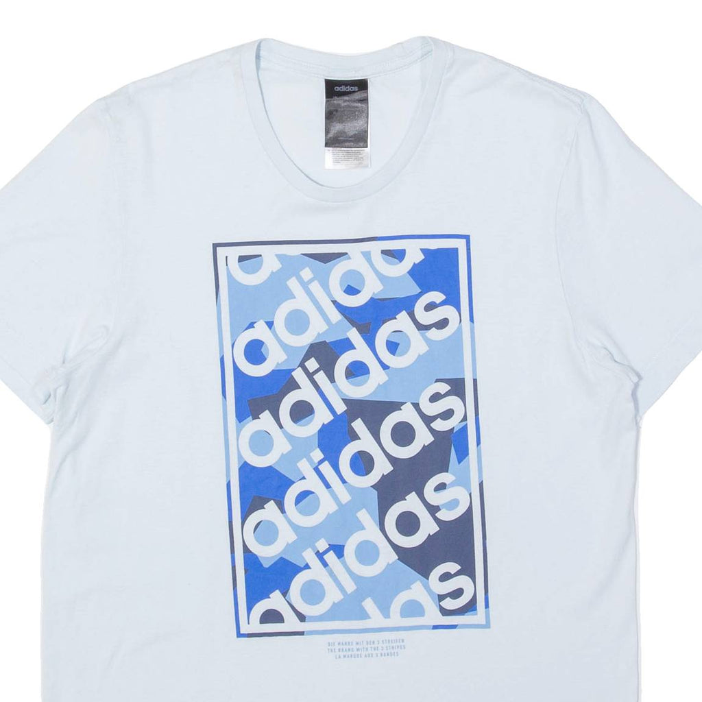 ADIDAS Oversized Mens T-Shirt Blue S