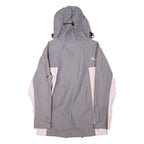 JACK WOLFSKIN Womens Grey & Pink Outdoor Jacket S Polyester Blend Zip Hooded