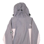 JACK WOLFSKIN Womens Grey & Pink Outdoor Jacket S Polyester Blend Zip Hooded