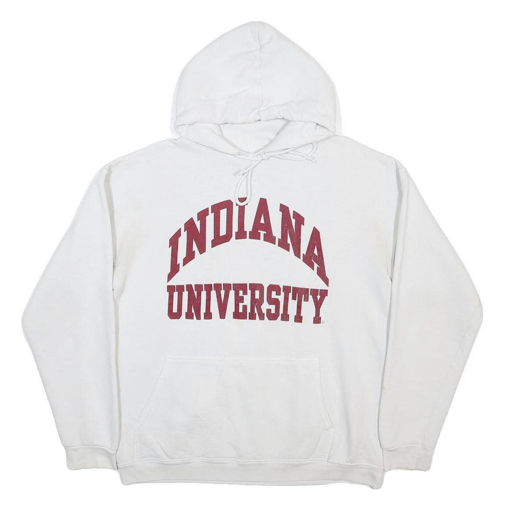 ALSTYLE AMERICAN APPAREL Mens White Indiana University Hoodie M Cotton Blend