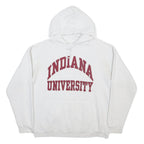 ALSTYLE AMERICAN APPAREL Mens White Indiana University Hoodie M Cotton Blend