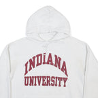 ALSTYLE AMERICAN APPAREL Mens White Indiana University Hoodie M Cotton Blend