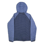 COLUMBIA Womens Blue & Navy Hooded Zip Jacket S Polyester Outdoor Casual Warm
