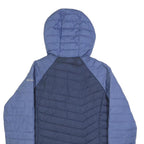 COLUMBIA Womens Blue & Navy Hooded Zip Jacket S Polyester Outdoor Casual Warm