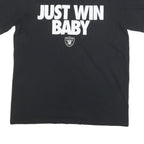 NIKE Mens Black Just Win Baby Graphic T-Shirt L Short Sleeve Crew Neck Cotton