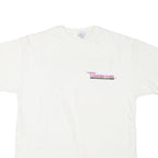 HANES Mens White Wandervogel Graphic T-Shirt L Short Sleeve Crew Neck Vintage