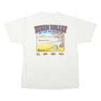 HANES Mens White Wandervogel Graphic T-Shirt L Short Sleeve Crew Neck Vintage