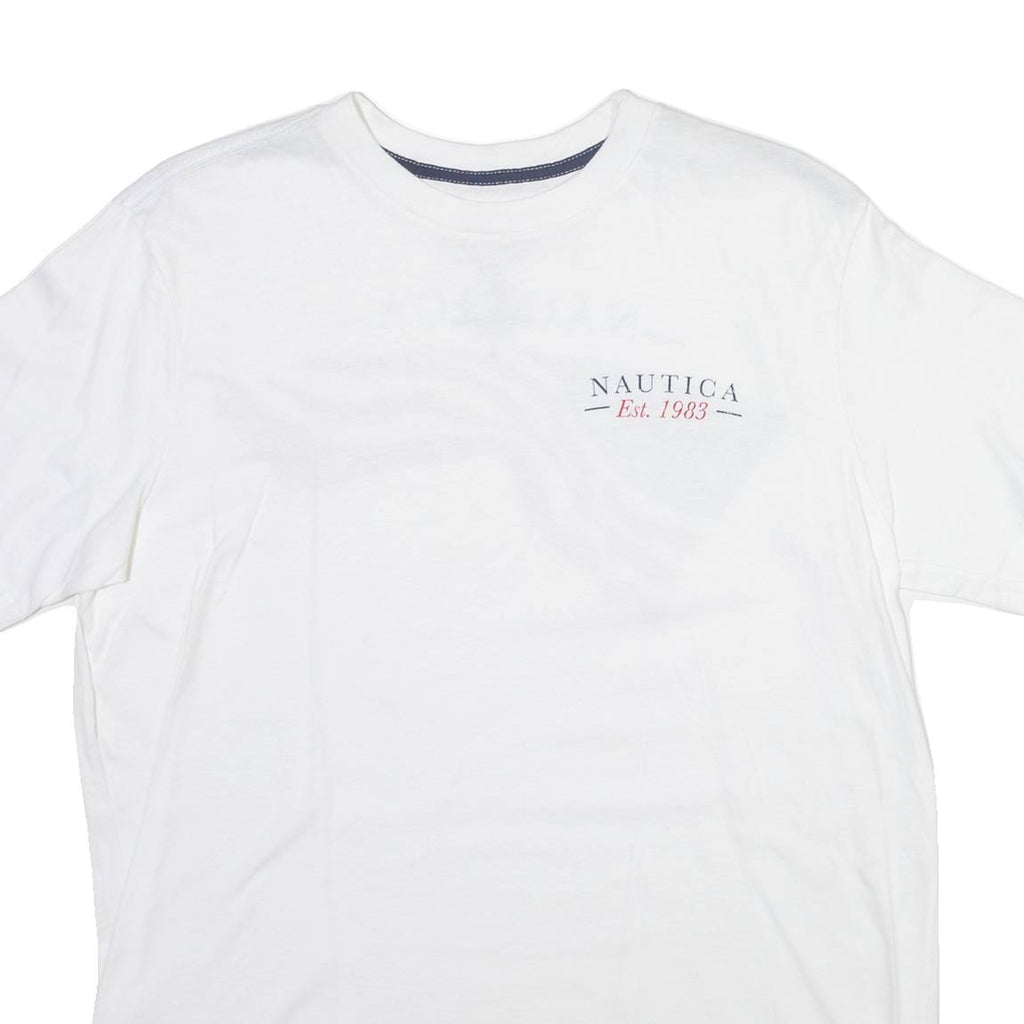 NAUTICA Mens T-Shirt White USA XS