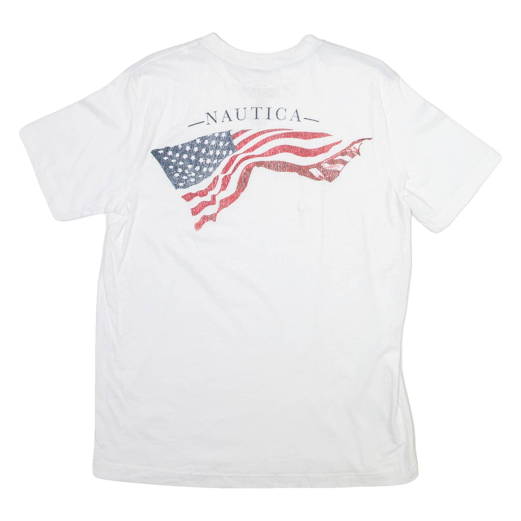 NAUTICA Mens T-Shirt White USA XS