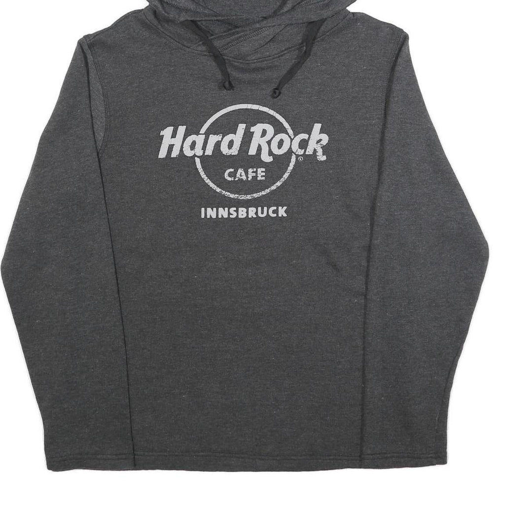 HARD ROCK CAFE Mens Grey Hoodie M Casual Cotton Blend Pullover Hooded Sweatshirt