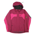 JACK WOLFSKIN Womens Burgundy & Pink Outdoor Jacket S Polyester Blend Waterproof
