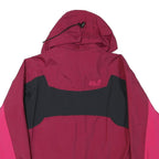 JACK WOLFSKIN Womens Burgundy & Pink Outdoor Jacket S Polyester Blend Waterproof