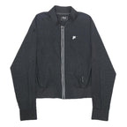 FILA Womens Black L Jacket Polyester Blend Zip Plain Lightweight Sportswear