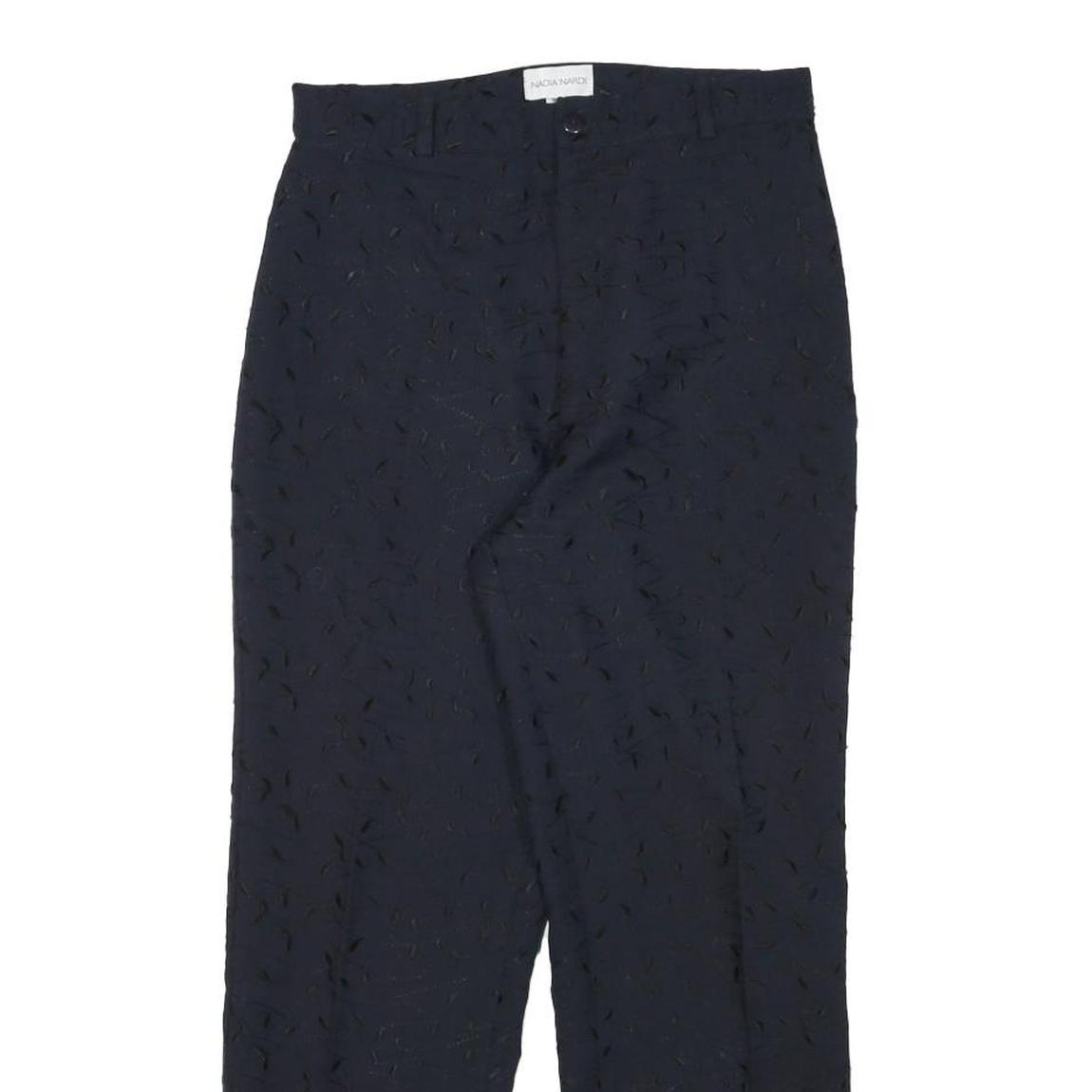 NADIA NARDI Womens Polyester Black Regular Straight Trousers W27 L25 Stylish