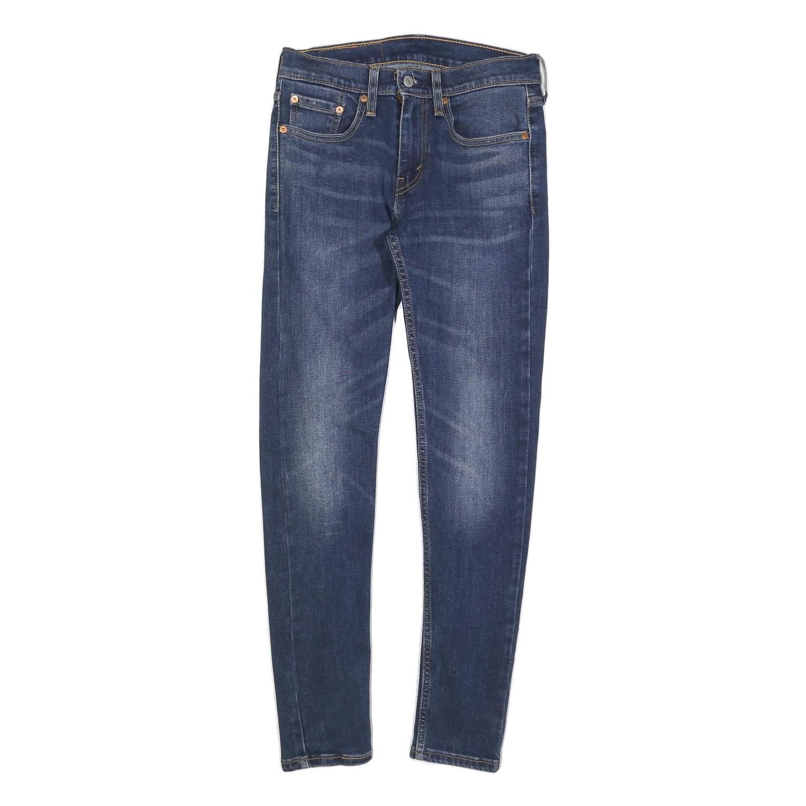 LEVI'S 519 Mens Slim Cotton Blend Denim Medium Blue Jeans W28 L30 Zip Closure